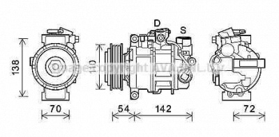 AVA QUALITY COOLING bwk495 -  Компрессор, кондиционер